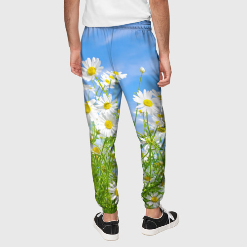 Мужские брюки 3D Ромашки, цвет 3D печать - фото 5