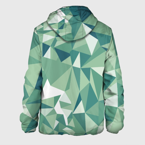Мужская куртка 3D Зеленые полигоны, цвет 3D печать - фото 2