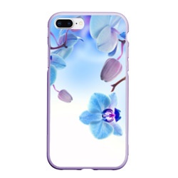 Чехол для iPhone 7Plus/8 Plus матовый Голубая орхидея