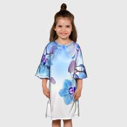Детское платье 3D Голубая орхидея - фото 2
