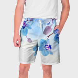 Мужские шорты 3D Голубая орхидея