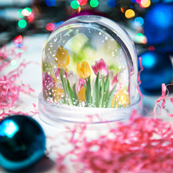 Игрушка Снежный шар Тюльпаны - фото 2