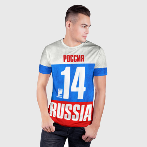 Мужская футболка 3D Slim Russia (from 14), цвет 3D печать - фото 3