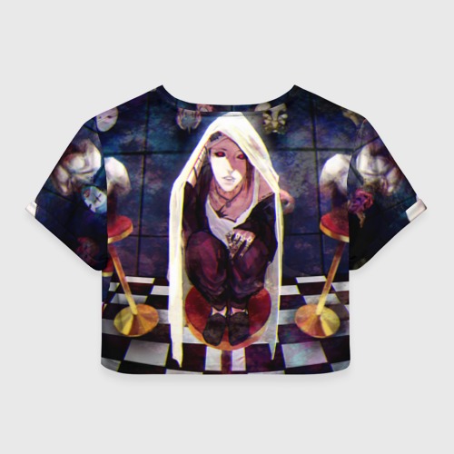 Женская футболка Crop-top 3D Tokyo Ghoul, цвет 3D печать - фото 2