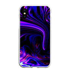 Чехол для iPhone XS Max матовый Цветные разводы