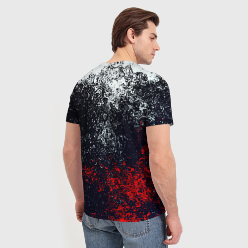 Мужская футболка 3D Брызги красок, цвет 3D печать - фото 4