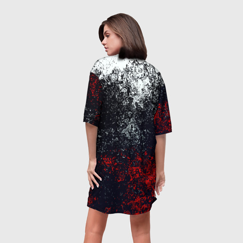 Платье-футболка 3D Брызги красок, цвет 3D печать - фото 4