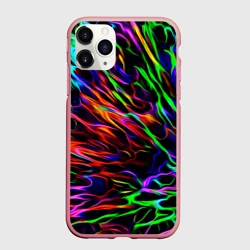 Чехол для iPhone 11 Pro матовый Разноцветные разводы