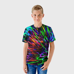 Детская футболка 3D Разноцветные разводы - фото 2