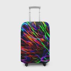 Чехол для чемодана 3D Разноцветные разводы