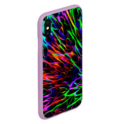 Чехол для iPhone XS Max матовый Разноцветные разводы - фото 2