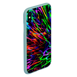 Чехол для iPhone XS Max матовый Разноцветные разводы - фото 2