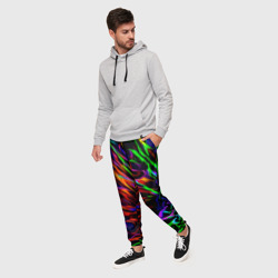 Мужские брюки 3D Разноцветные разводы - фото 2