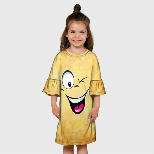 Детское платье 3D Неисчерпаемый позитив, цвет 3D печать - фото 4