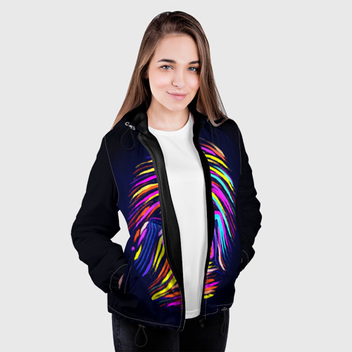 Женская куртка 3D Отпечаток, цвет черный - фото 4