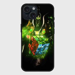 Чехол силиконовый для Apple iPhone 15 матовый Рубик