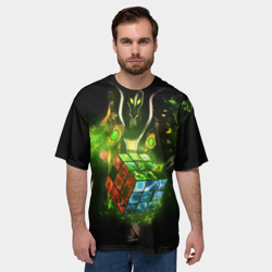 Мужская футболка oversize 3D Рубик - фото 2