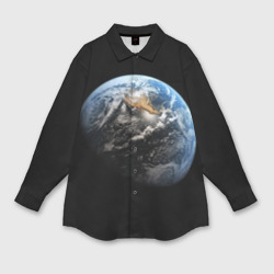 Мужская рубашка oversize 3D Земля