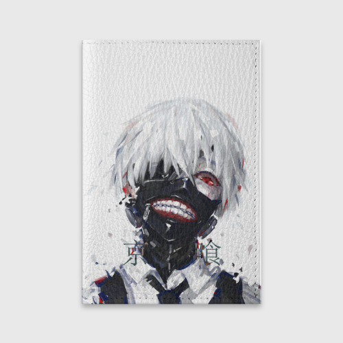 Обложка для паспорта матовая кожа Tokyo Ghoul, цвет черный