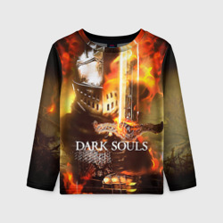 Детский лонгслив 3D Dark souls knight of fire