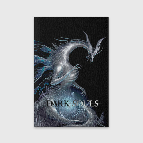 Обложка для паспорта матовая кожа Dark souls Sith dragon, цвет черный