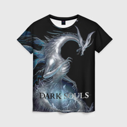 Женская футболка 3D Dark souls Sith dragon