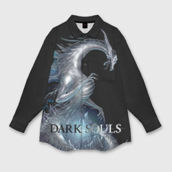 Мужская рубашка oversize 3D Dark souls Sith dragon