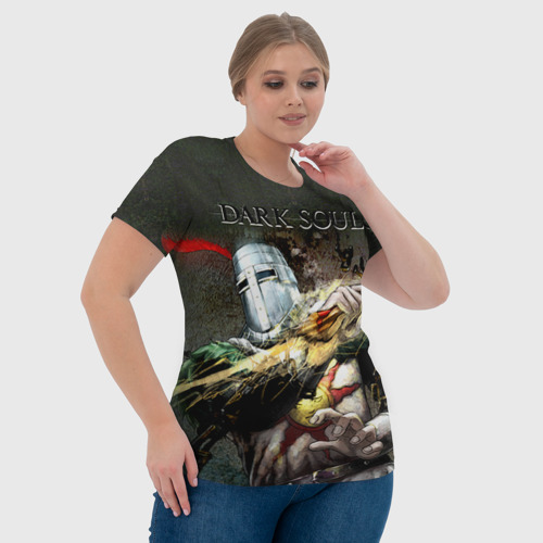 Женская футболка 3D Dark souls  knight Heida, цвет 3D печать - фото 6