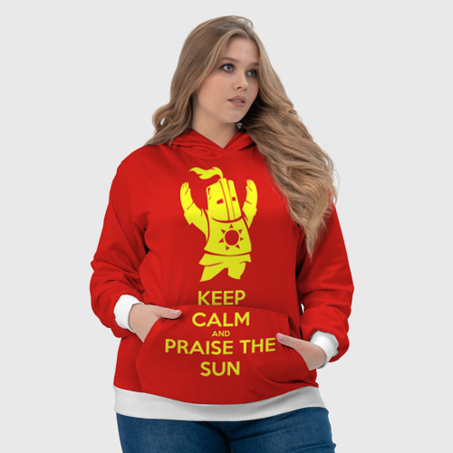 Женская толстовка 3D Keep calm and praise the sun, цвет 3D печать - фото 6