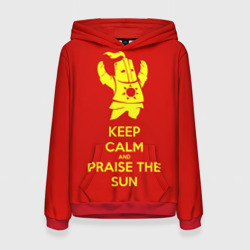 Женская толстовка 3D Keep calm and praise the sun