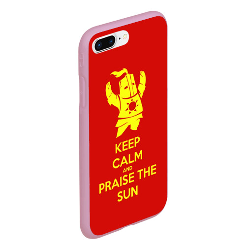 Чехол для iPhone 7Plus/8 Plus матовый Keep calm and praise the sun, цвет розовый - фото 3