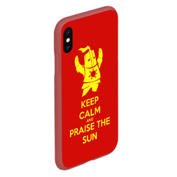 Чехол для iPhone XS Max матовый Keep calm and praise the sun - фото 2