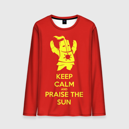 Мужской лонгслив 3D Keep calm and praise the sun