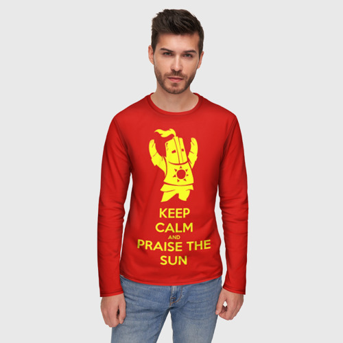 Мужской лонгслив 3D Keep calm and praise the sun, цвет 3D печать - фото 3