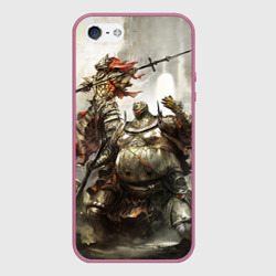 Чехол для iPhone 5/5S матовый Dark souls knights