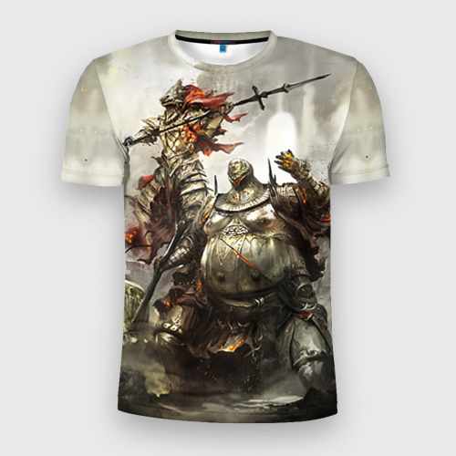 Мужская футболка 3D Slim Dark souls knights
