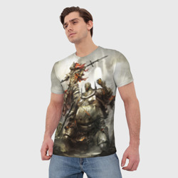 Мужская футболка 3D Dark souls knights - фото 2