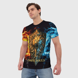 Мужская футболка 3D Dark souls - lion - фото 2