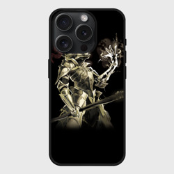 Чехол силиконовый для Apple iPhone 15 Pro матовый Dark souls knight