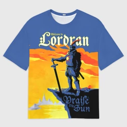 Женская футболка oversize 3D Dark souls knight Heida