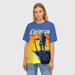 Женская футболка oversize 3D Dark souls knight Heida - фото 2