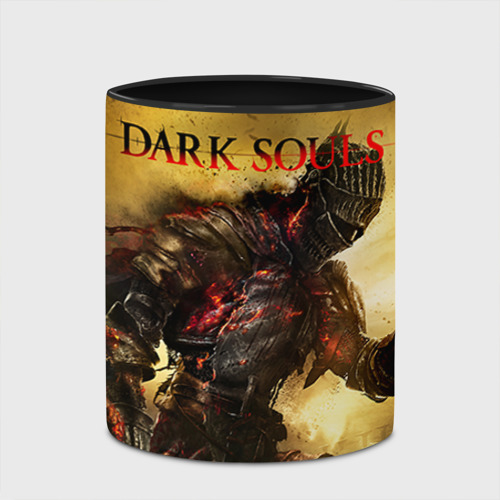 Кружка с полной запечаткой Dark souls knight of fire, цвет белый + черный - фото 4