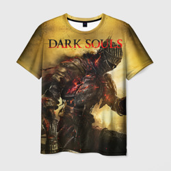 Мужская футболка 3D Dark souls knight of fire