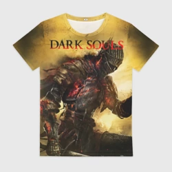Женская футболка 3D Dark souls knight of fire