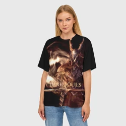 Женская футболка oversize 3D Dark souls - black knight - фото 2