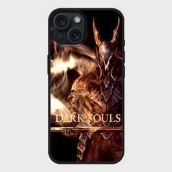 Чехол силиконовый для Apple iPhone 15 матовый Dark souls - black knight