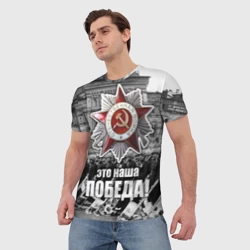 Мужская футболка 3D Это наша Победа - знамена поверженного врага - фото 2