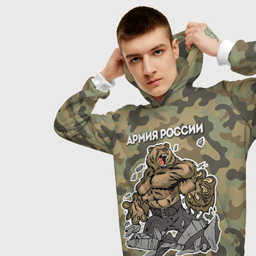Мужская толстовка 3D с принтом Армия России, вид сбоку #3