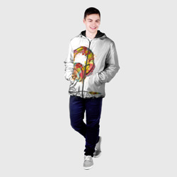 Мужская куртка 3D Красочные наушники - фото 2