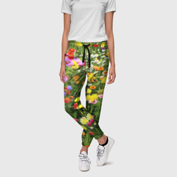 Женские брюки 3D Полевые цветы луговые  - фото 2